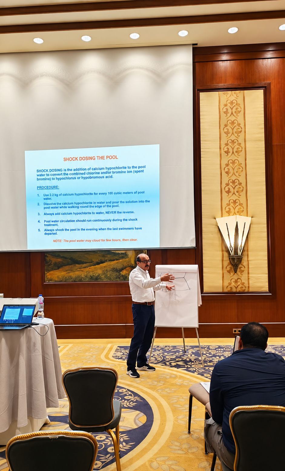 Swimming pool water treatment training at Four Seasons Sharm El Sheikh